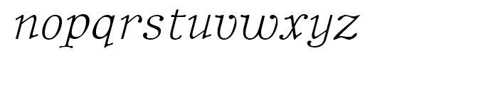 Better Type Right ThinItalic Font LOWERCASE