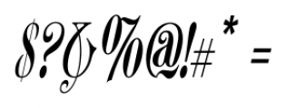 Belhampton Oblique Font OTHER CHARS