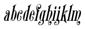 Belhampton Oblique Font LOWERCASE