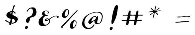 Bergamot Italic Font OTHER CHARS
