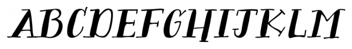Bergamot Italic Font UPPERCASE