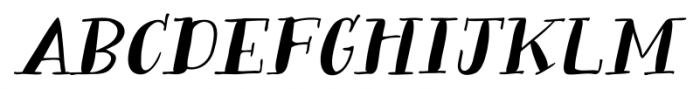 Bergamot Italic Font LOWERCASE