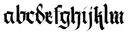 Berliner Fraktur Regular Font LOWERCASE