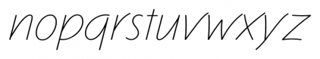 BeverleySansDT Thin Font LOWERCASE