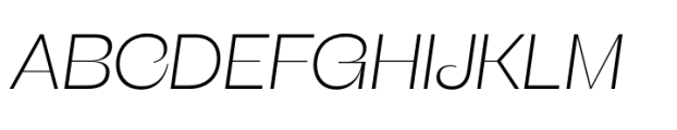 Beatrice Headline Thin Italic Font UPPERCASE