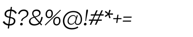 Beatrice Standard Light Italic Font OTHER CHARS