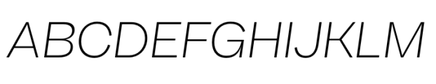 Beatrice Standard Thin Italic Font UPPERCASE
