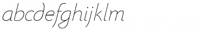Beatrix Antiqua Thin Italic Font LOWERCASE