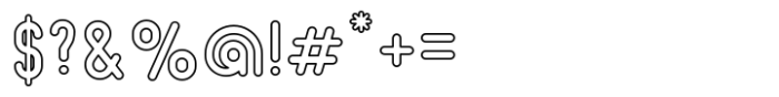 Beatster Outline Font OTHER CHARS