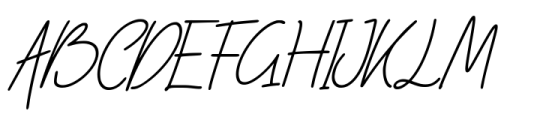Beautiful Athellin Italic Font UPPERCASE