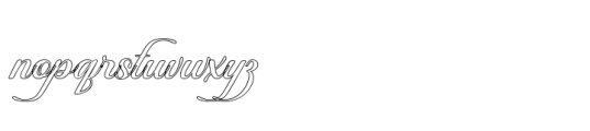 Beautiful Heliography Outline Font LOWERCASE