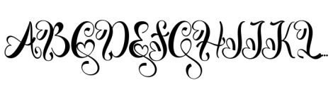 Beautiful Sweet Regular Regular Font UPPERCASE