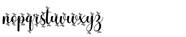 Beauty Night Script Butterfly Font LOWERCASE