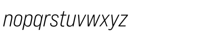 Bebas Neue Pro SemiExpanded Book Italic Font LOWERCASE