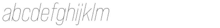 Bebas Neue Pro Thin Italic Font LOWERCASE