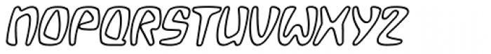 Bebopalula Outline Italic Font UPPERCASE