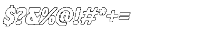 Becham Pixel Outline Font OTHER CHARS