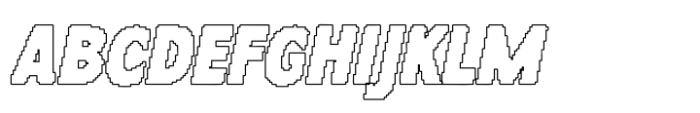 Becham Pixel Outline Font UPPERCASE