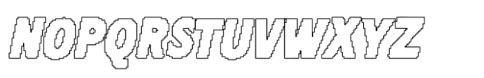 Becham Pixel Outline Font UPPERCASE