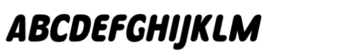 Becham Rounded Italic Font UPPERCASE
