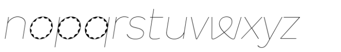 Become Display Thin Italic Font LOWERCASE