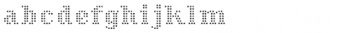 Bedford Bitmap Font LOWERCASE