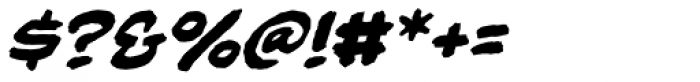 Beelzebrush Black BB Italic Font OTHER CHARS