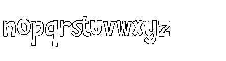 Beffalda Outline Regular Font LOWERCASE