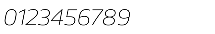 Bega Extralight Italic Font OTHER CHARS