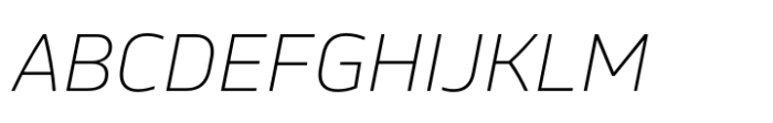 Bega Extralight Italic Font UPPERCASE