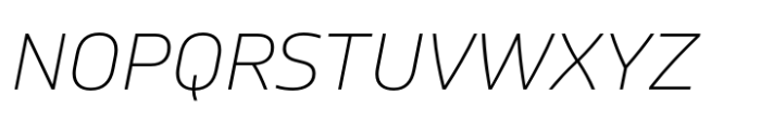 Bega Extralight Italic Font UPPERCASE