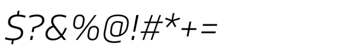 Bega Light Italic Font OTHER CHARS