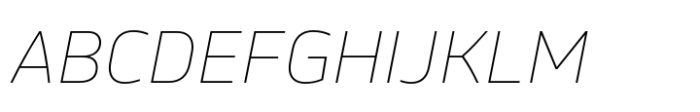 Bega Thin Italic Font UPPERCASE