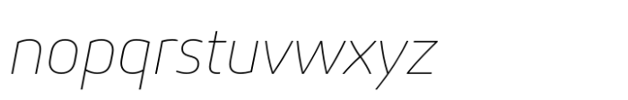 Bega Thin Italic Font LOWERCASE