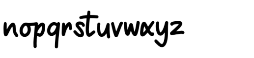 Beginning Joy Regular Font LOWERCASE