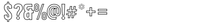 Behover Outline Font OTHER CHARS