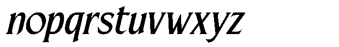 Beiruth Italic Font LOWERCASE