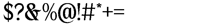 Beiruth Regular Font OTHER CHARS