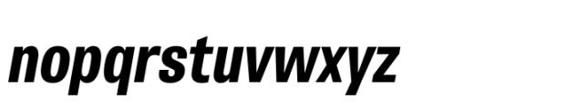 Belarius Sans Narrow Bold Oblique Font LOWERCASE