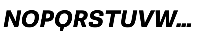 Belarius Sans Wide Extrabold Oblique Font UPPERCASE