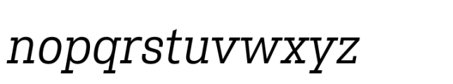 Belarius Serif Light Oblique Font LOWERCASE