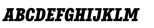 Belarius Serif Narrow Extrabold Oblique Font UPPERCASE