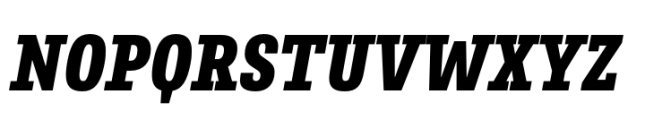 Belarius Serif Narrow Extrabold Oblique Font UPPERCASE