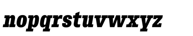 Belarius Serif Narrow Extrabold Oblique Font LOWERCASE