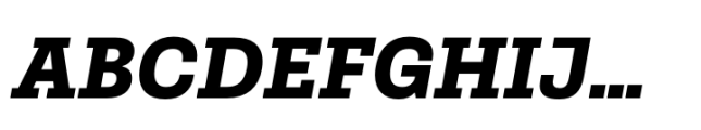 Belarius Serif Wide Extrabold Oblique Font UPPERCASE