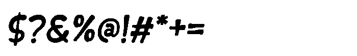 Belayo Slant Font OTHER CHARS