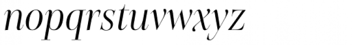 Belda Didone Condensed Light Italic Font LOWERCASE