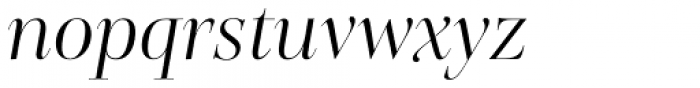 Belda Didone Extended Light Italic Font LOWERCASE