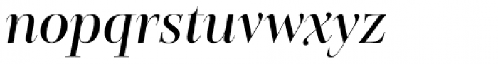 Belda Didone Extended Medium Italic Font LOWERCASE