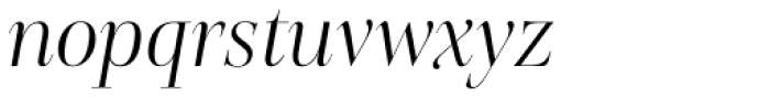 Belda Didone Norm Thin Italic Font LOWERCASE